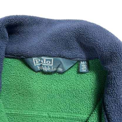 Vintage 90s Polo Ralph Lauren green fleece vest (M)