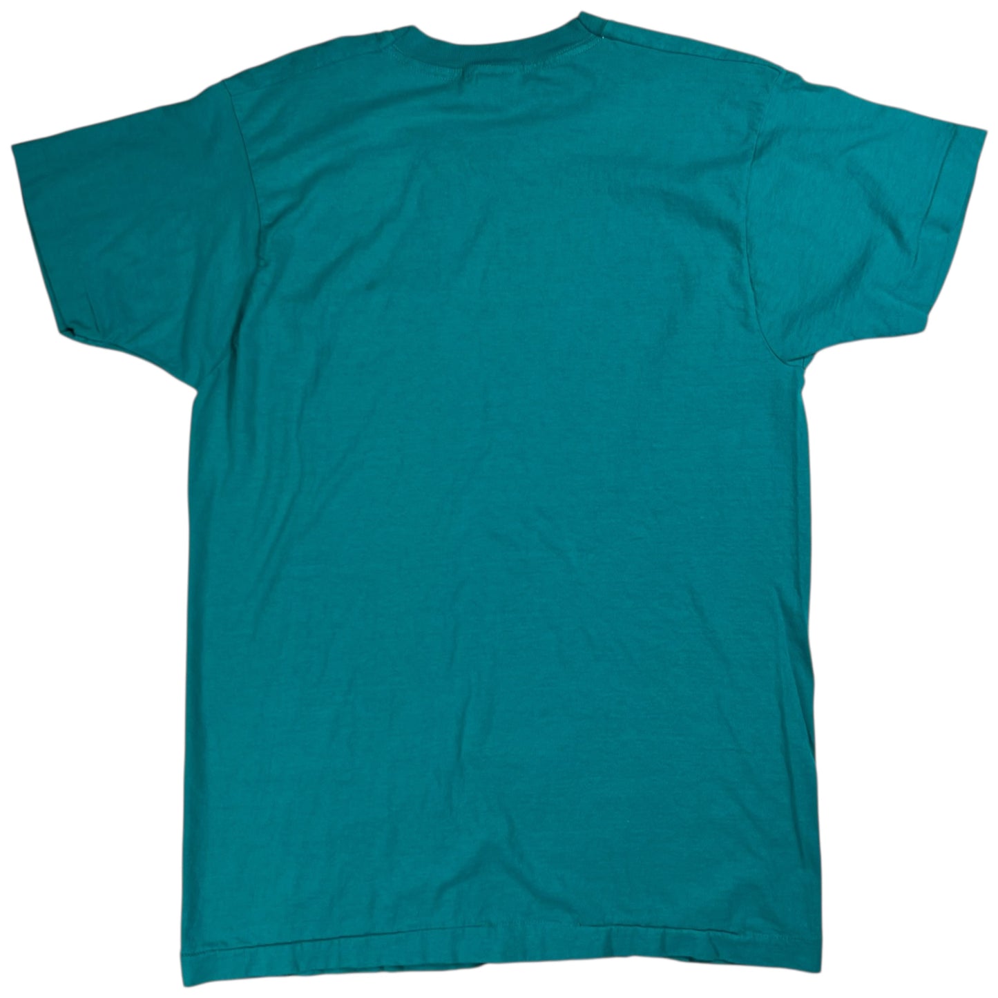 Vintage 80s Fruit of the loom teal selvedge pocket tee (L)