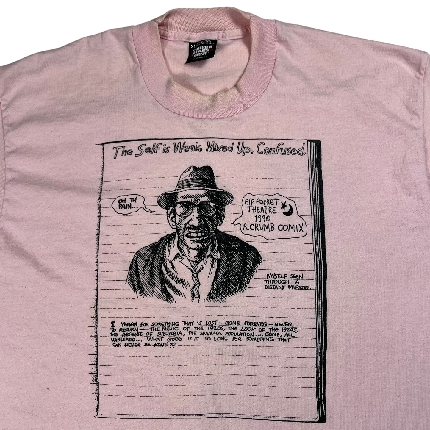 Vintage 1990 R. Robert Crumb Comix Hip Pocket Theatre tee (L)
