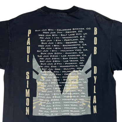 Vintage 1999 GIANT Paul Simon & Bob Dylan tour faded tee (L)