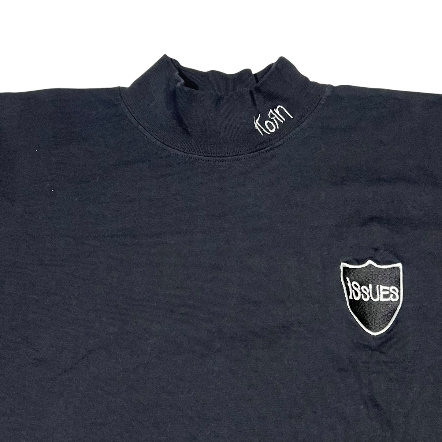 Vintage 90s Giant KORN Issues mock neck long sleeve band shirt (L)