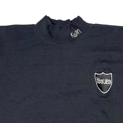 Vintage 90s Giant KORN Issues mock neck long sleeve band shirt (L)