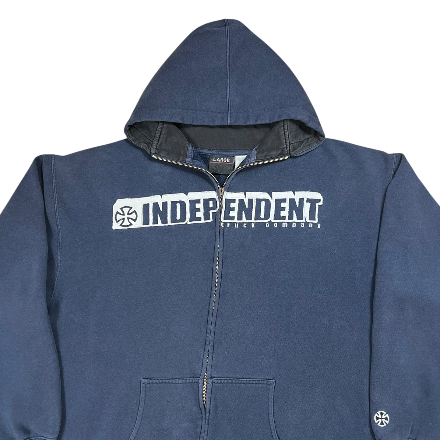 Vintage Y2K Independent Truck Company faded skate hoodie (L)