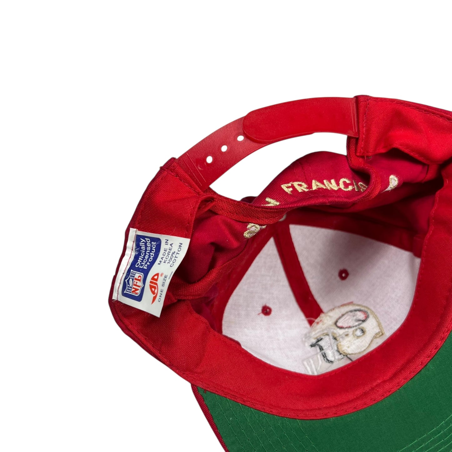 Vintage 90s San Francisco 49ers Helmet NFL AJD SnapBack