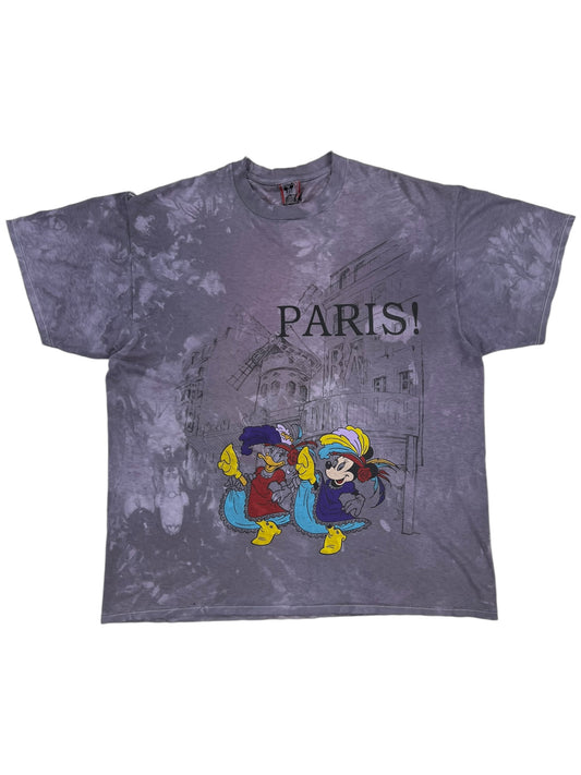 Vintage 90s Disney Paris tie dye tee (XXL)