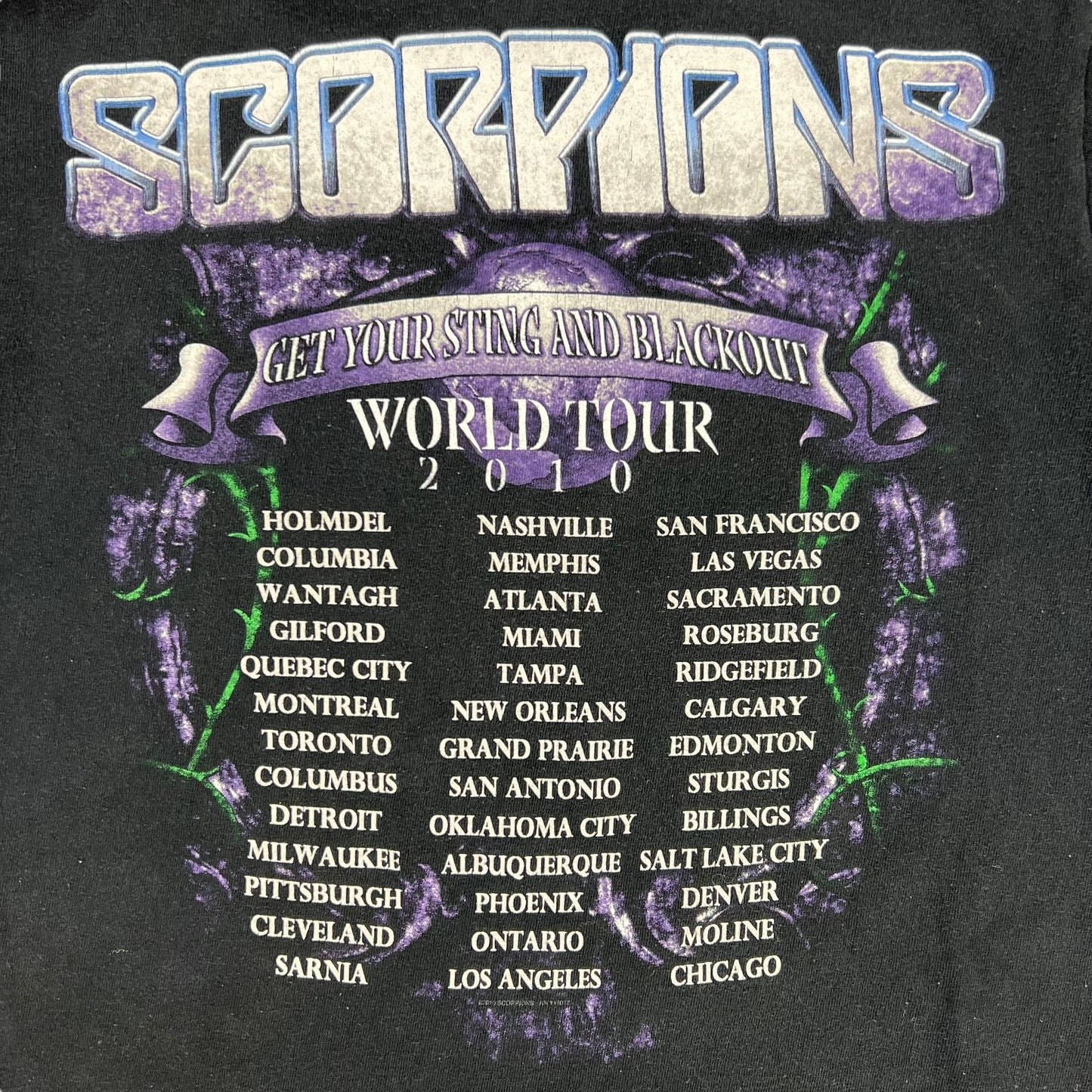 2010 Scorpions world tour band tee (S)