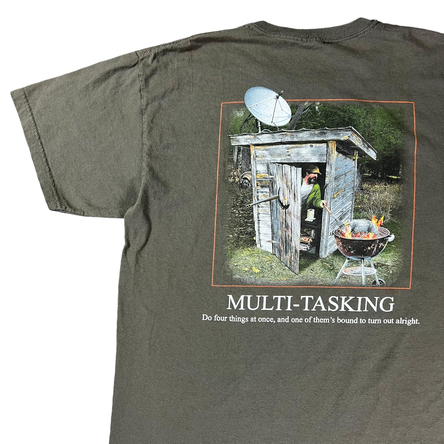 Vintage Y2K Redneck Multi Tasking tee (L)