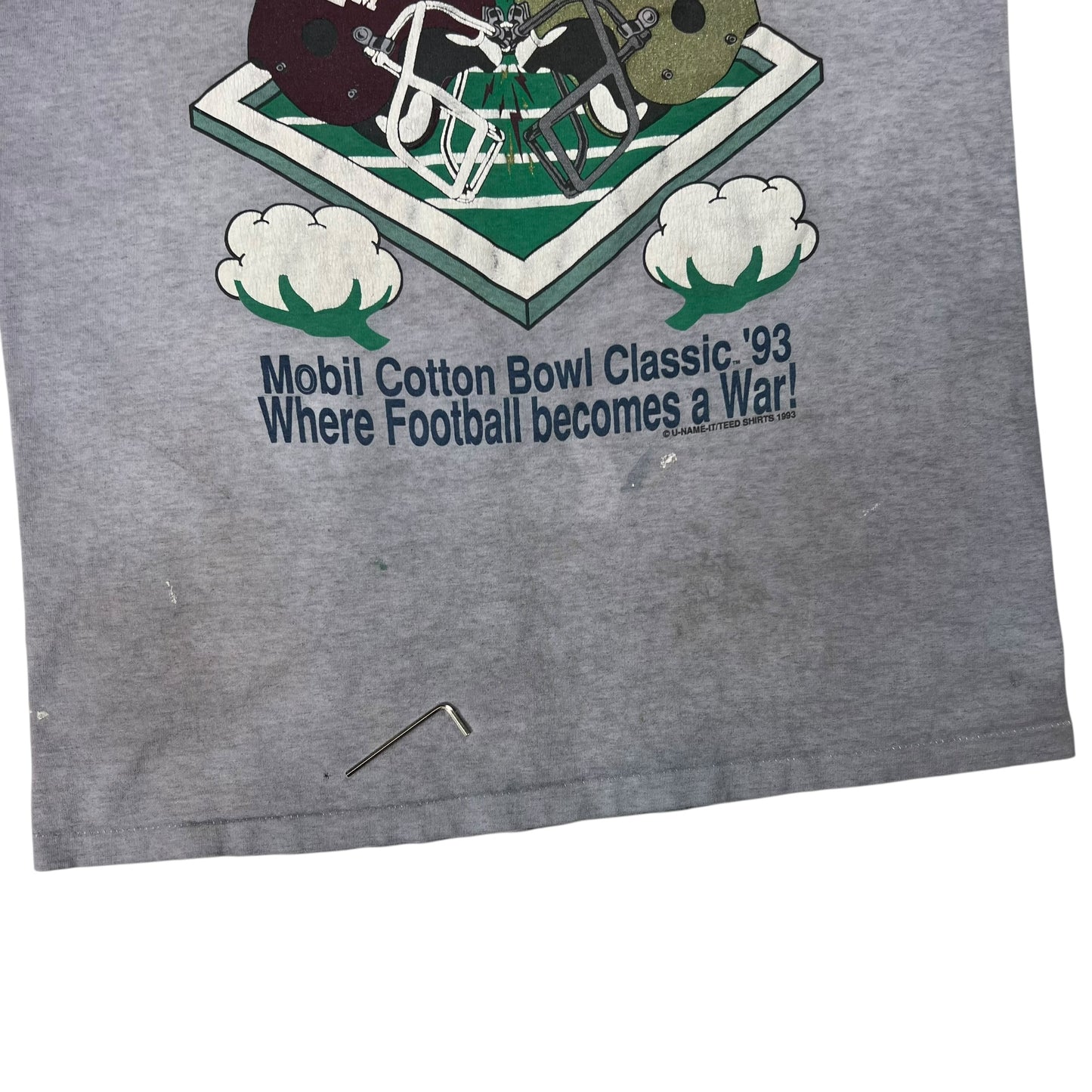 Vintage 90s Texas A&M vs Notre Dame football over dye tee (M)