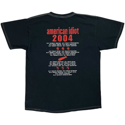 Vintage 2004 Green Day American Idiot tour band tee (L)