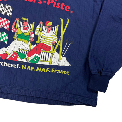 Vintage 90s Ski Hors-Piste French back country skiing crewneck (L)