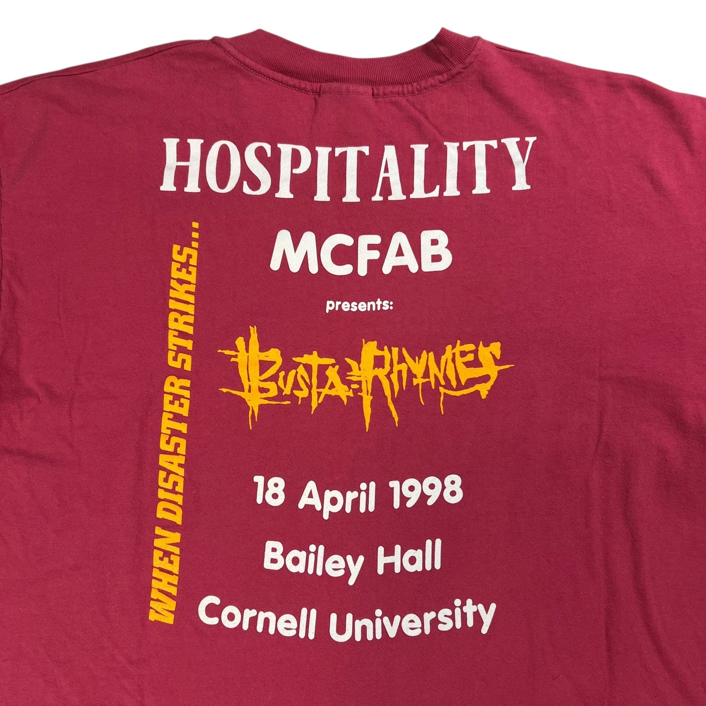 Vintage 1998 Busta Rhymes MCFAB When Disaster Strikes… rap tee (XL)