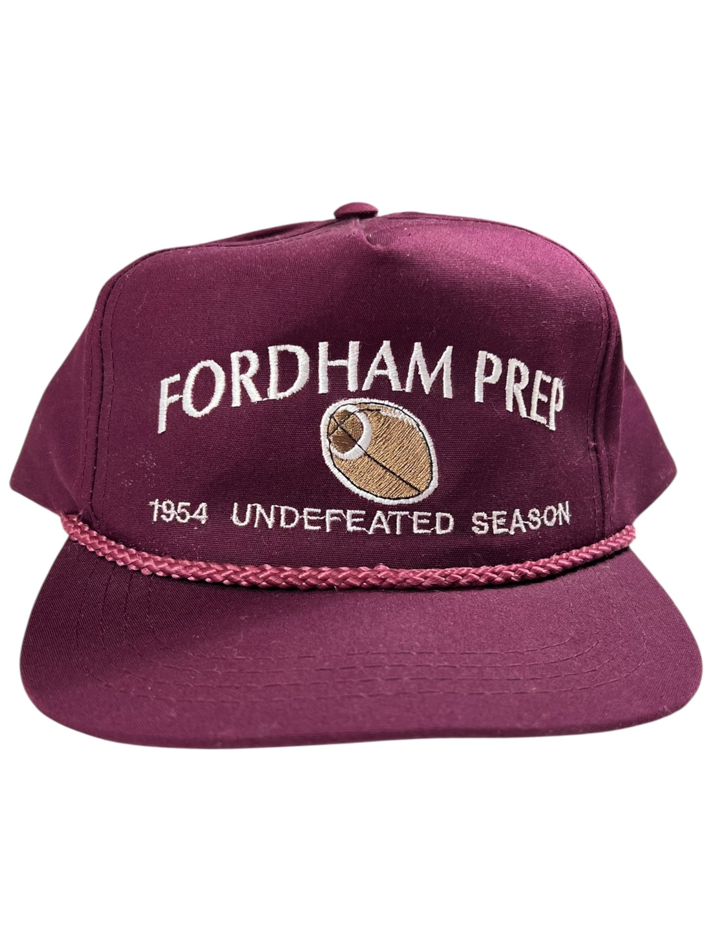 Vintage 90s Fordham Prep 1954 Undefeated Football Season SnapBack
