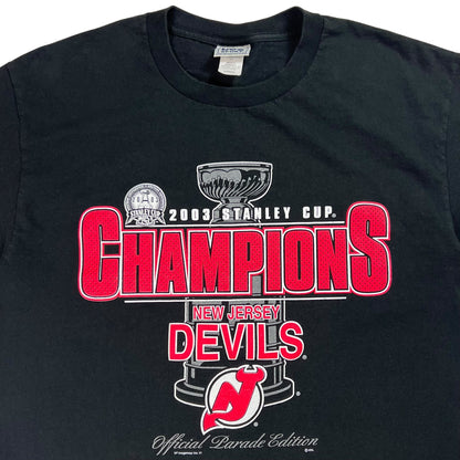 Vintage 2003 New Jersey Devils Stanley Cup champions tee (L)