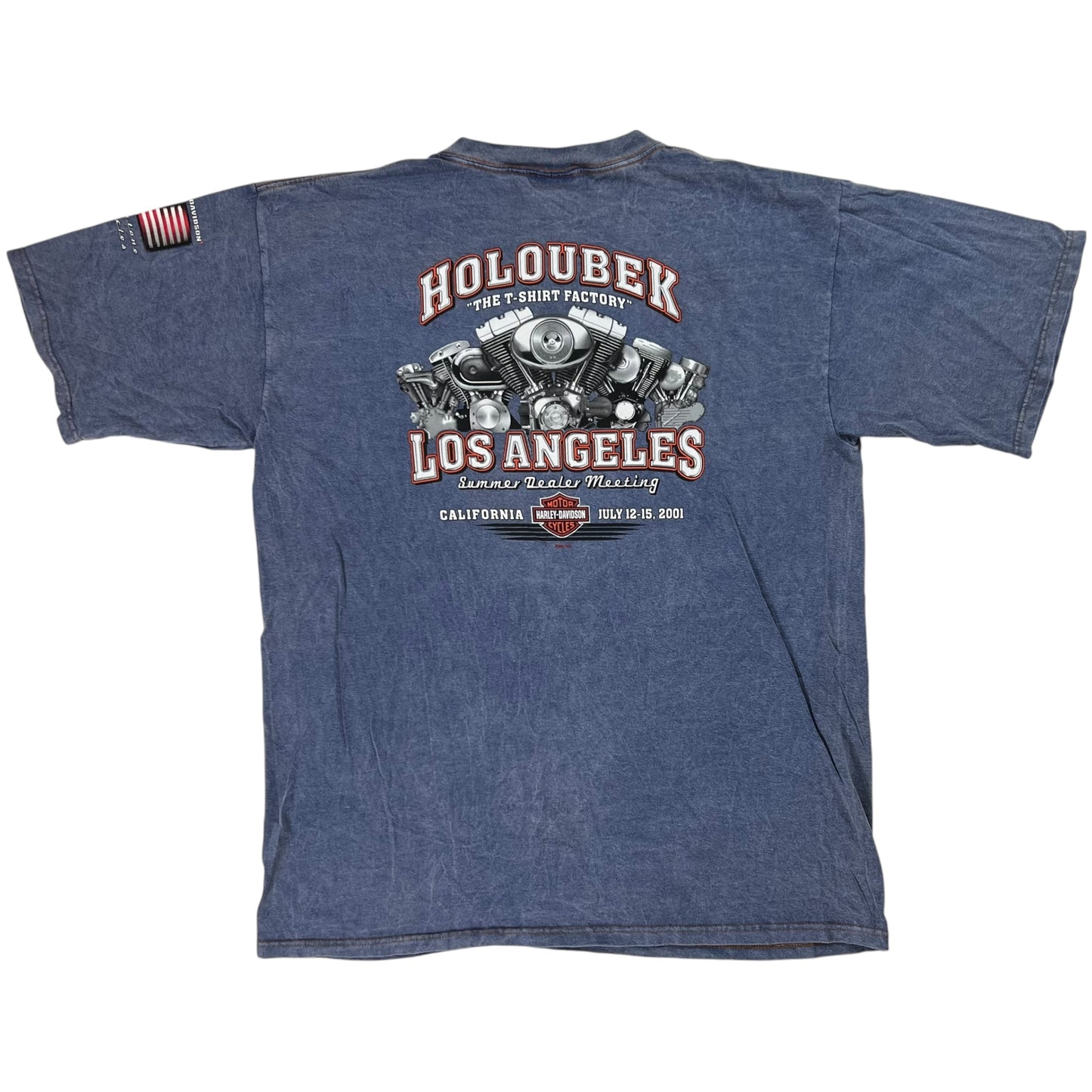 Vintage 2001 Harley Davidson Motorcycles Knucklehead acid wash tee (XL) DS NWT