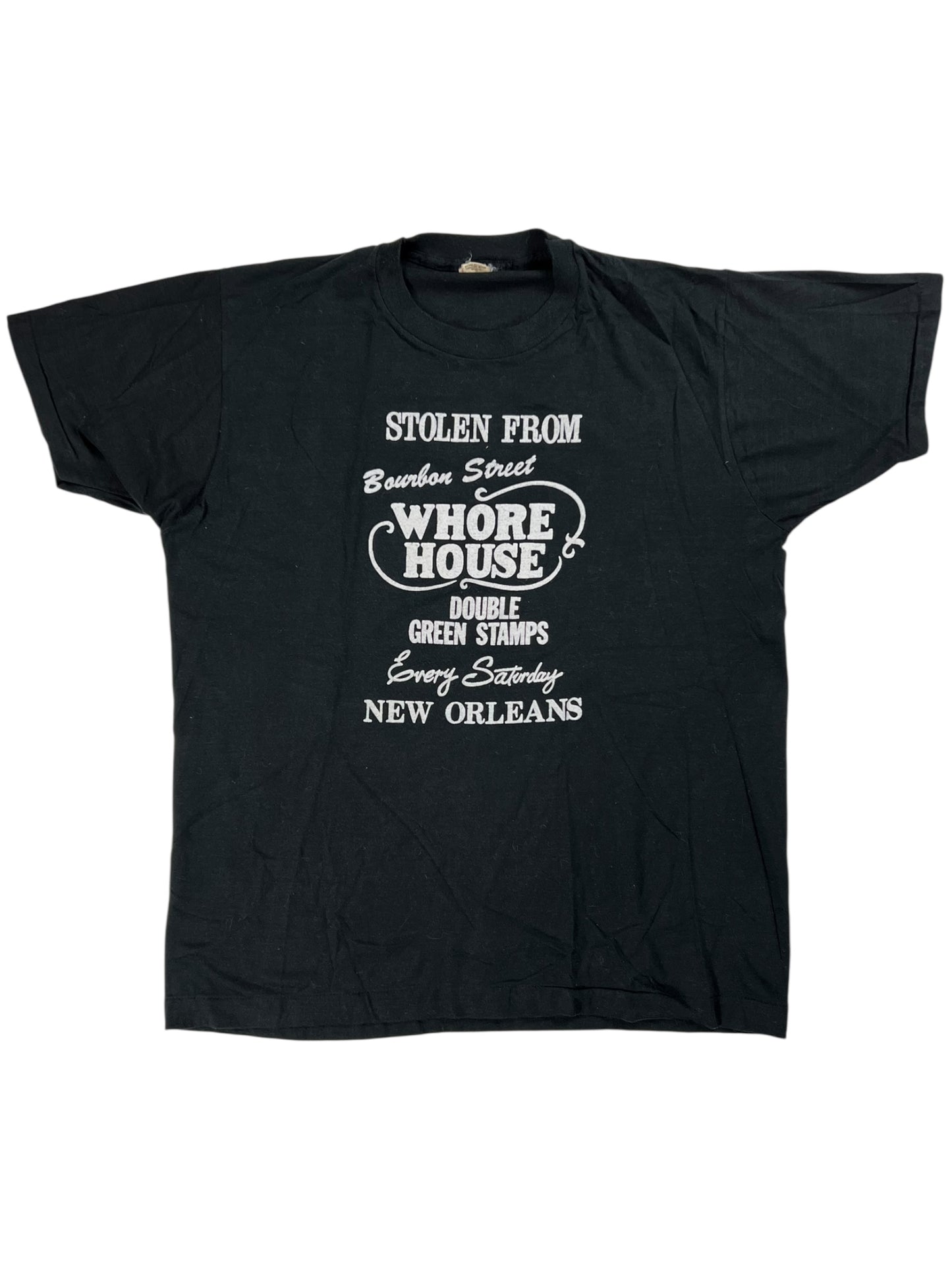 Vintage 80s Stolen from Bourbon Street Whore House tee (L)