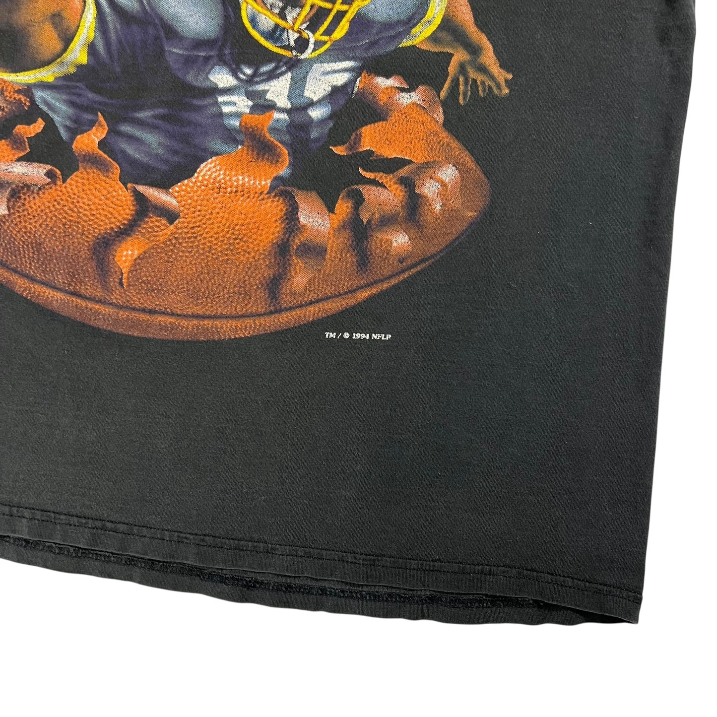 Vintage 1994 Nugmeg Pittsburgh Steelers break through faded tee (XL)