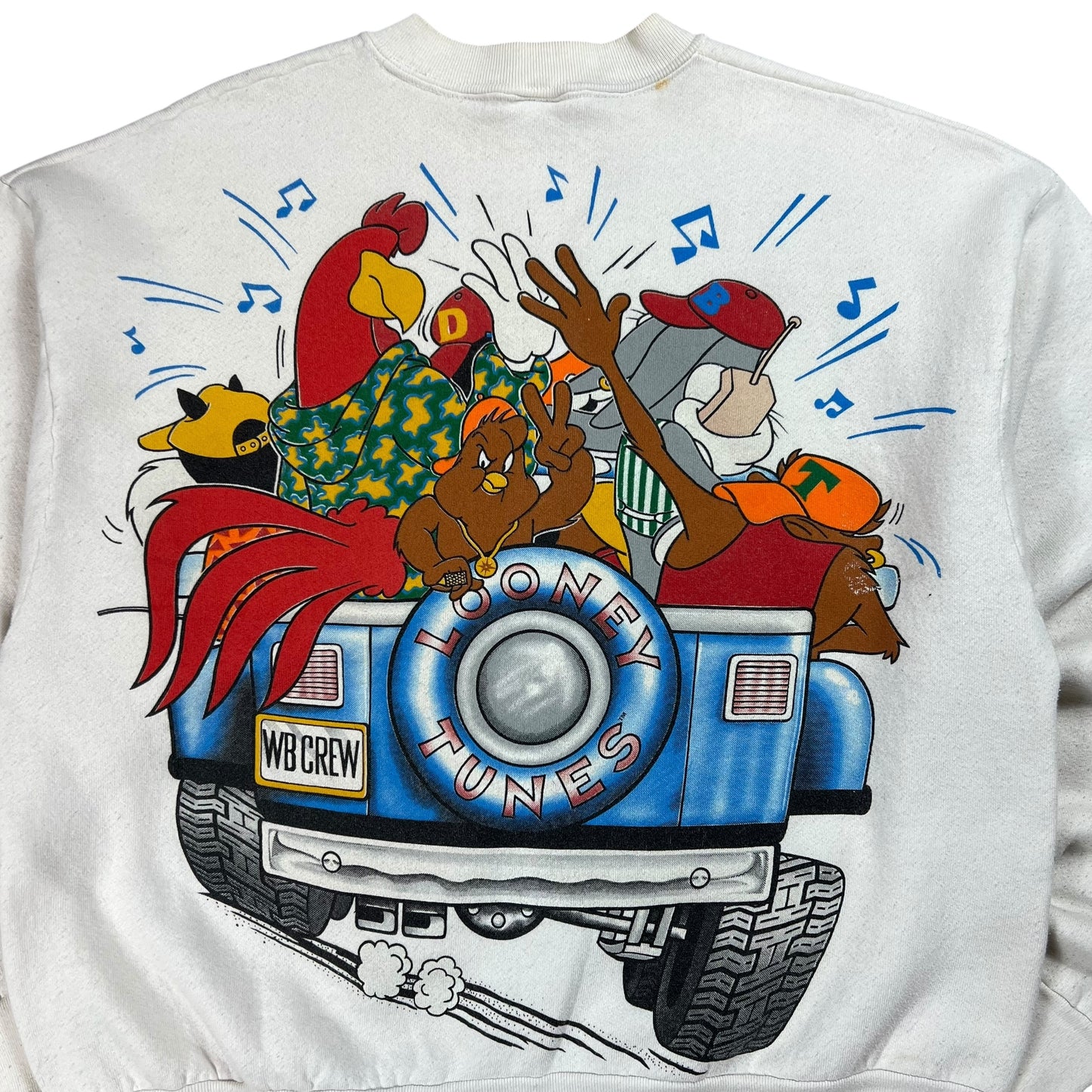Vintage 1993 Looney Tunes Jeep Wrangler Break Through crewneck (L)