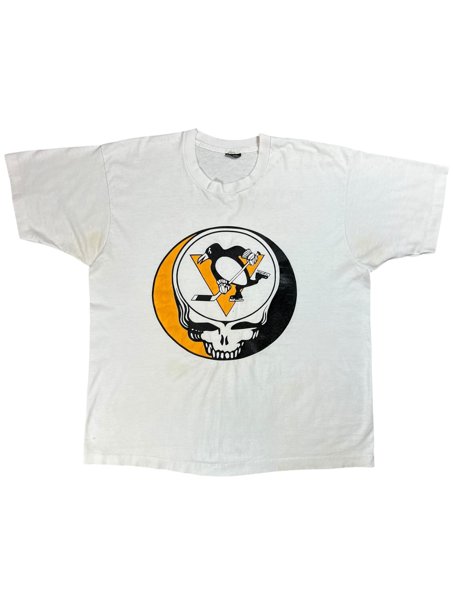 Vintage 1991 Grateful Dead Pittsburgh Penguins Stanley Cup champs Ripple band lot tee (XL)