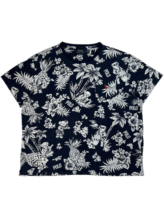Y2K Polo Ralph Lauren Polo Bear all over print pocket tee (L)