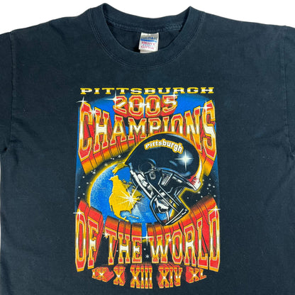 Vintage 2005 Pittsburgh Steelers Champions of the world faded tee (L)
