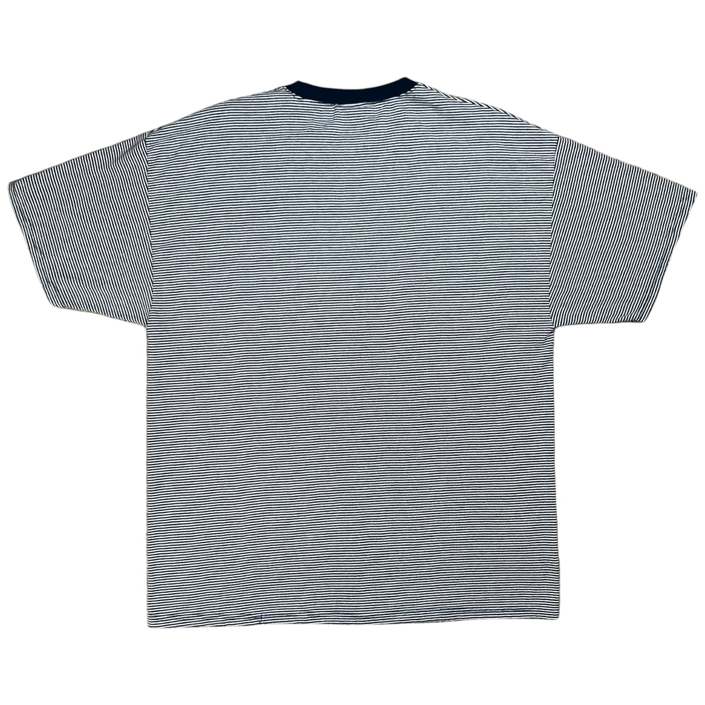 Vintage 90s navy white striped tee (XL)