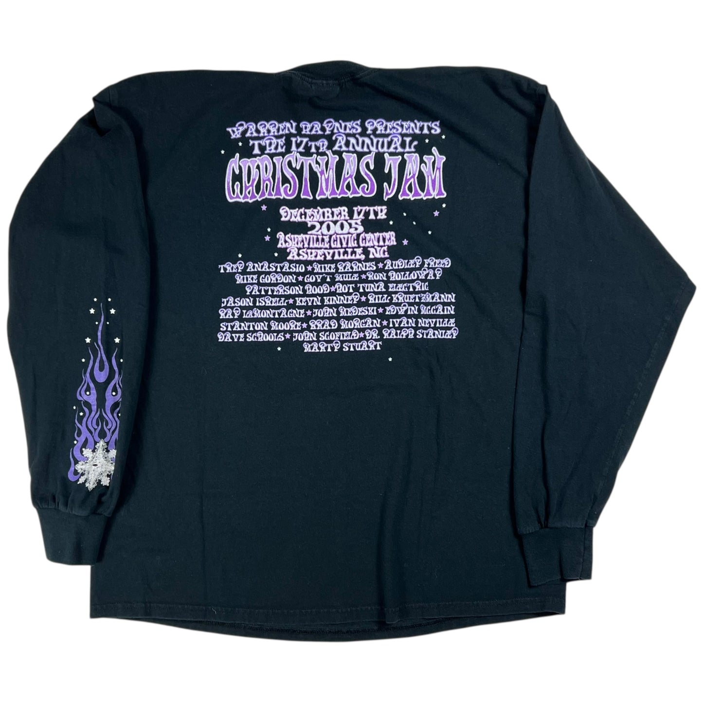 Vintage 2005 Warren Haynes Christmas Jam long sleeve print shirt (L)