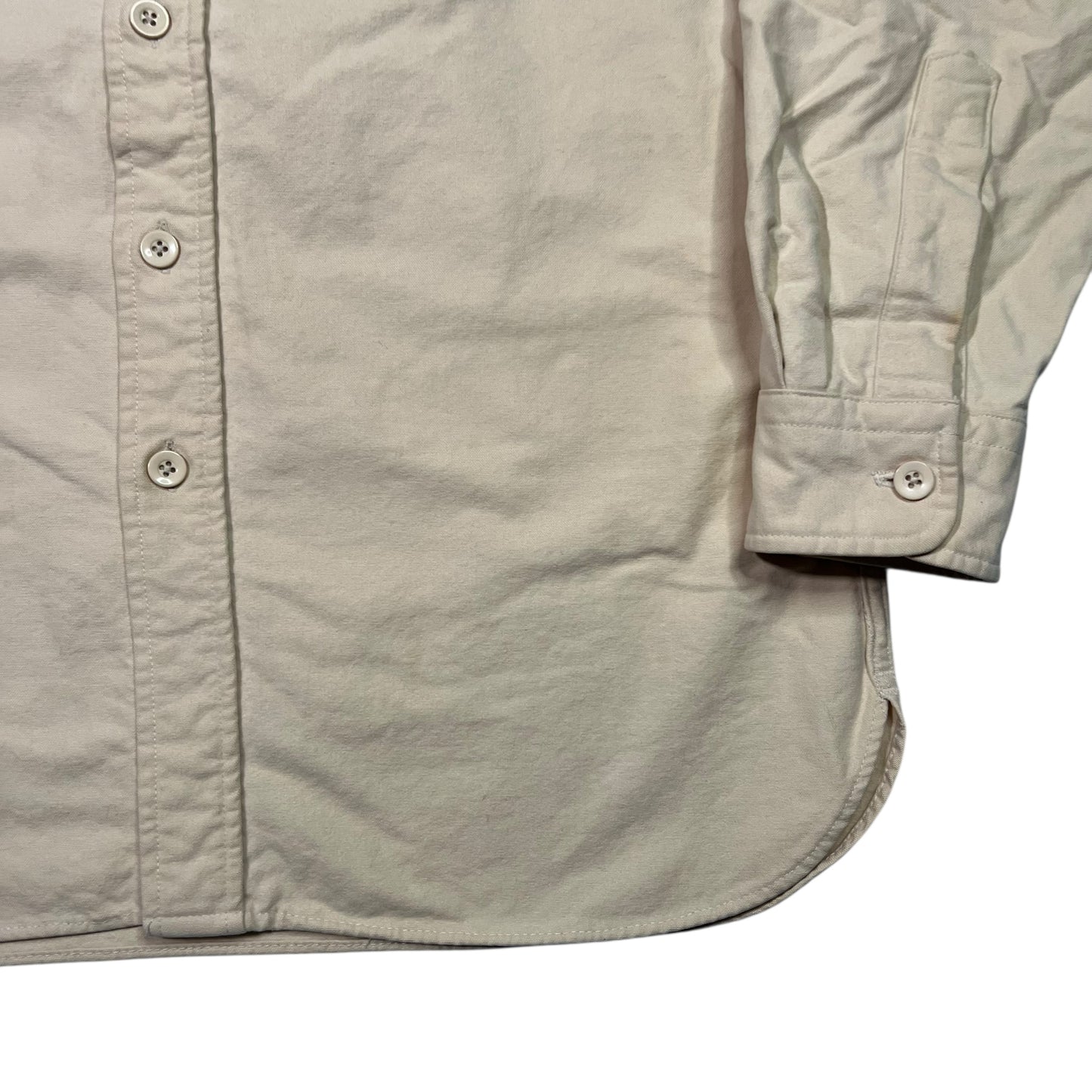 Vintage 90s L.L. Bean cream chamois button up shirt (M)