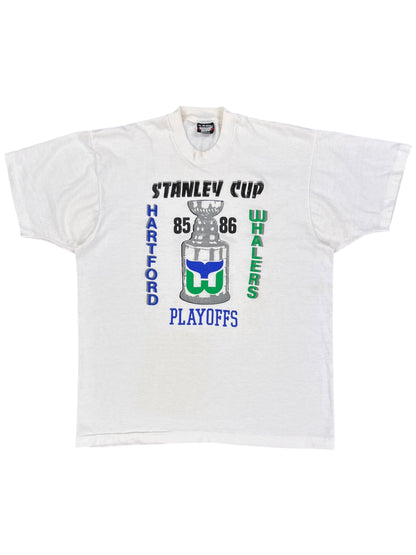 Vintage 1986 Hartford Whalers Stanley Cup tee (L)