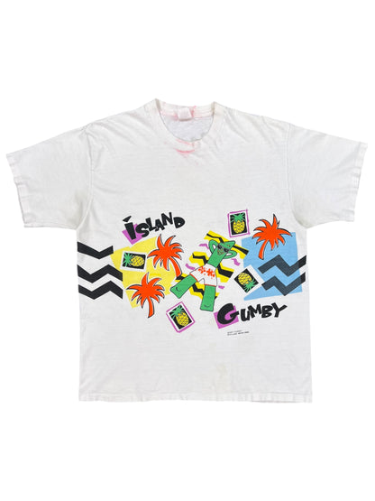 Vintage 1986 Island Gumby wrap around tee (L)