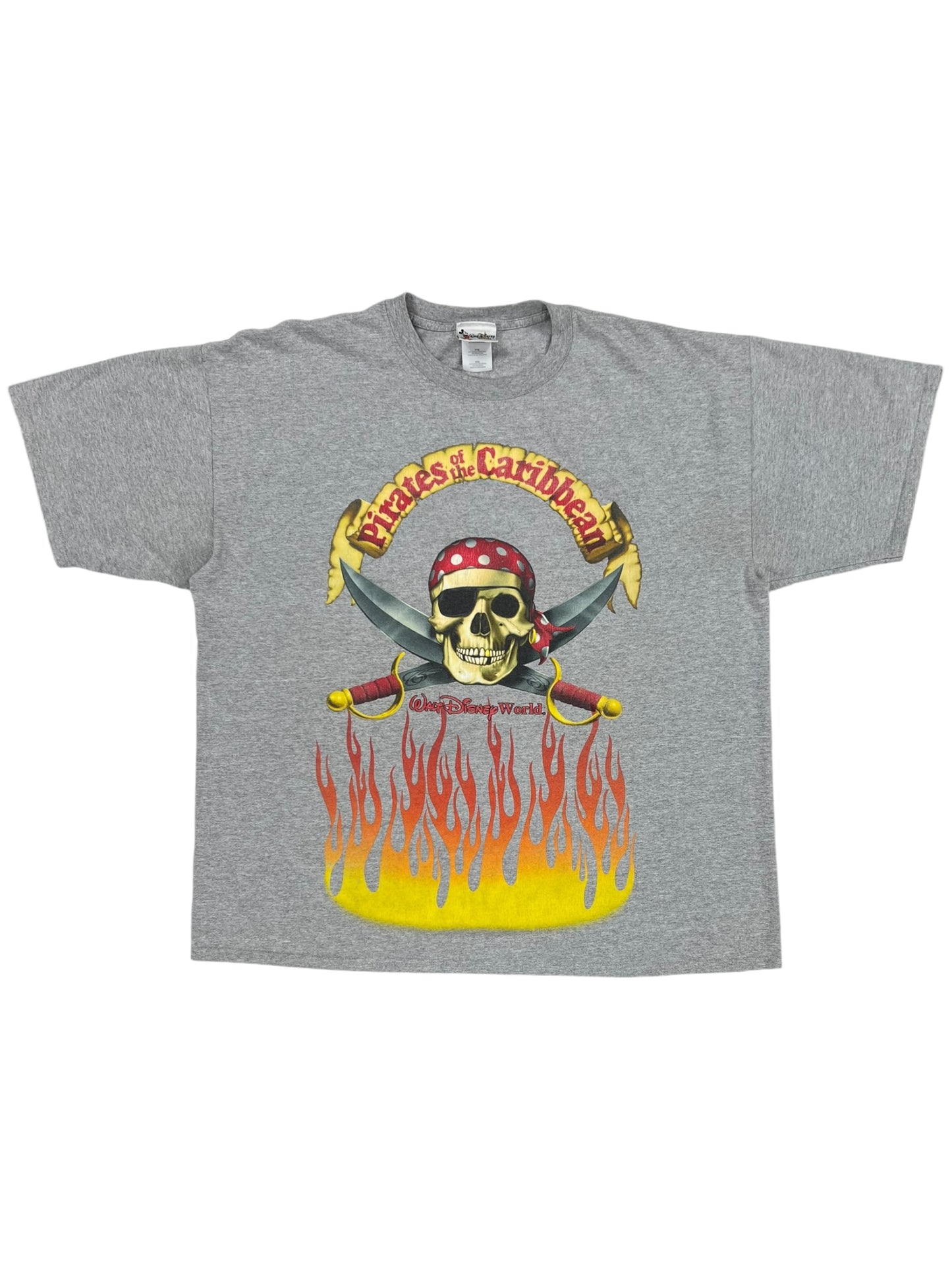 Vintage Y2K Disney Pirates of the Caribbean flame tee (XXL)