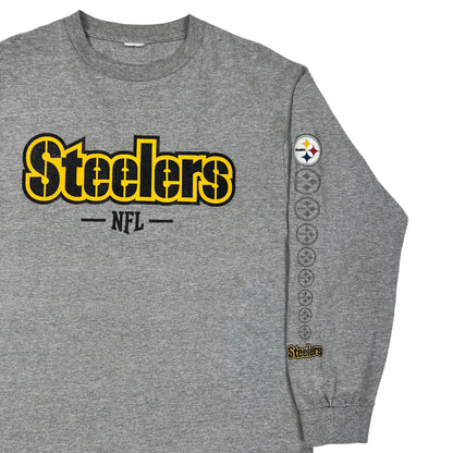 Vintage Y2K Pittsburgh Steelers NFL long sleeve print shirt (M)