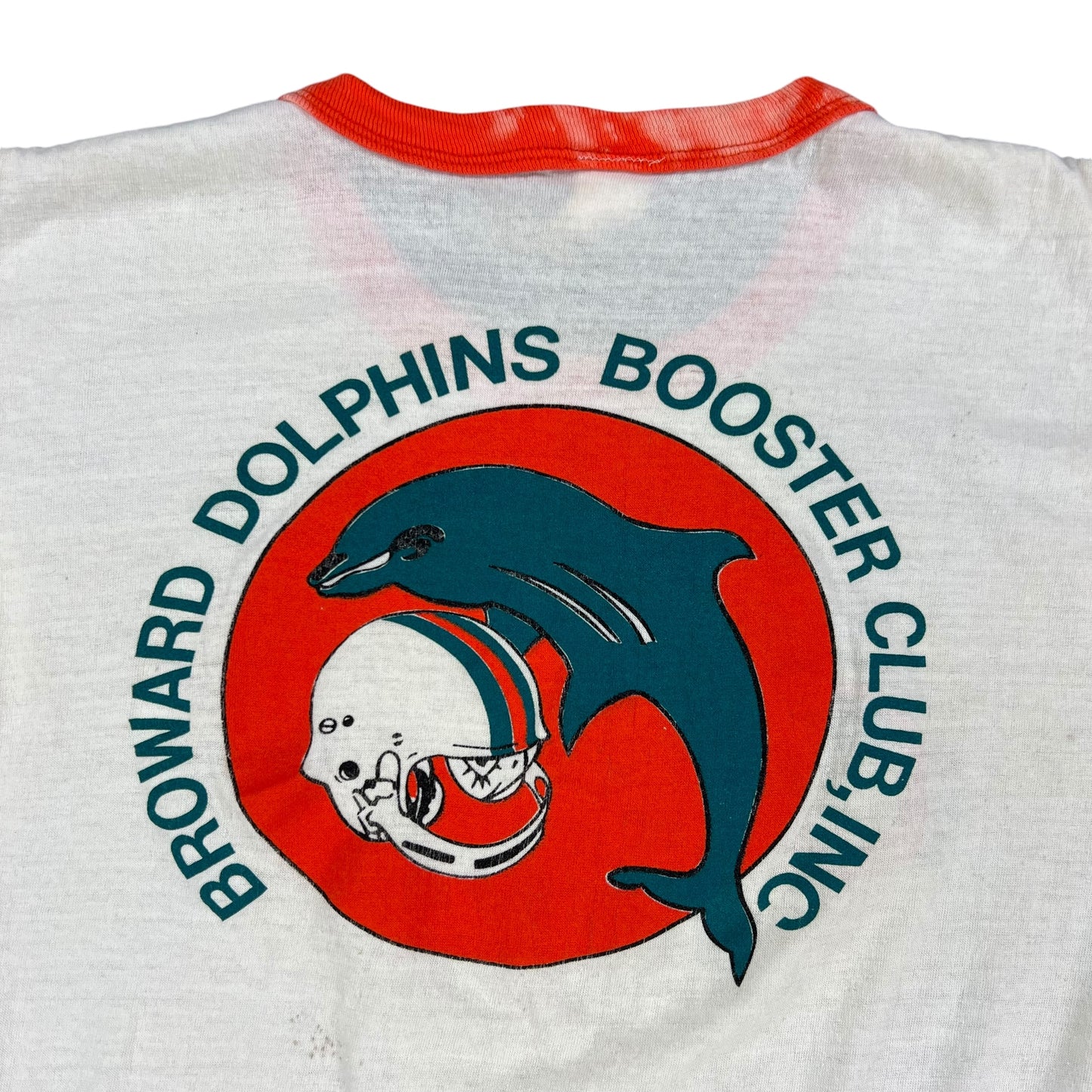 Vintage 70s Broward Dolphins Booster Club ringer tee (M)