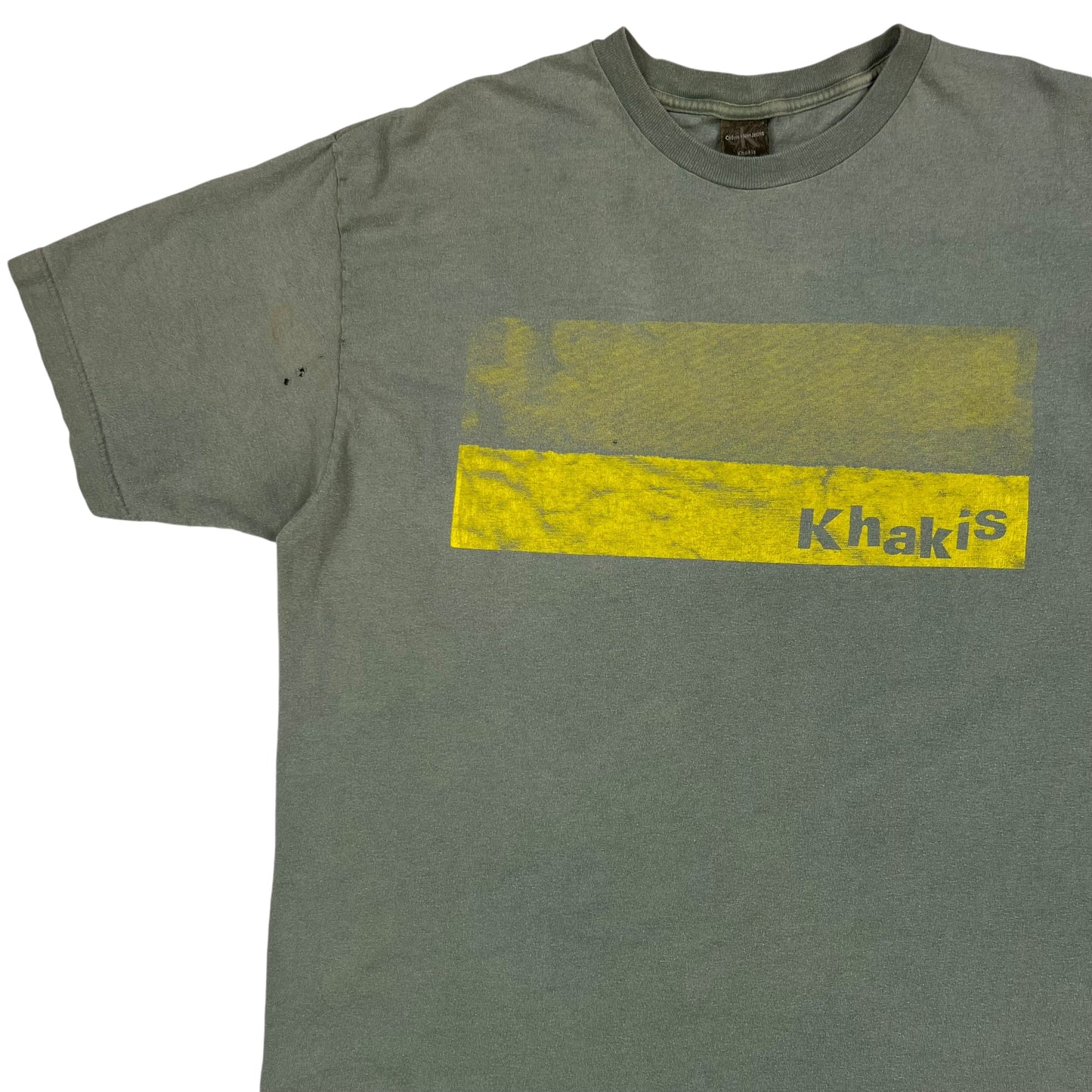 Vintage 90s Calvin Klein Khakis faded tee (XL)