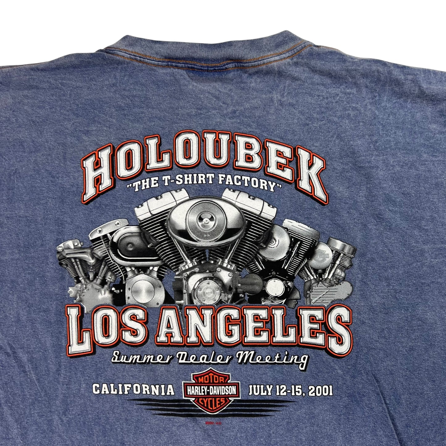 Vintage 2001 Harley Davidson Motorcycles Knucklehead acid wash tee (XL) DS NWT