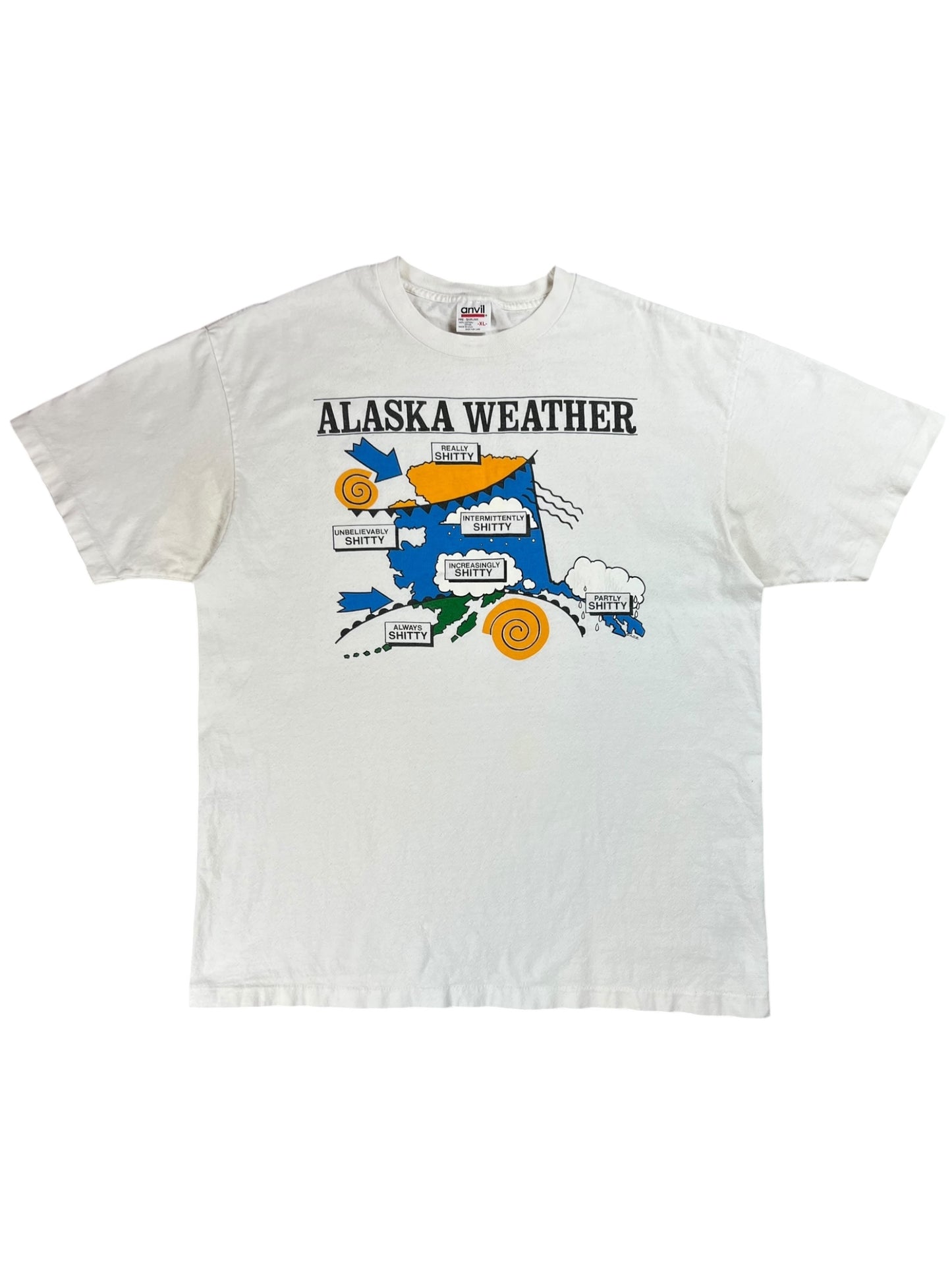 Vintage 90s Alaska shitty Weather tee (XL)