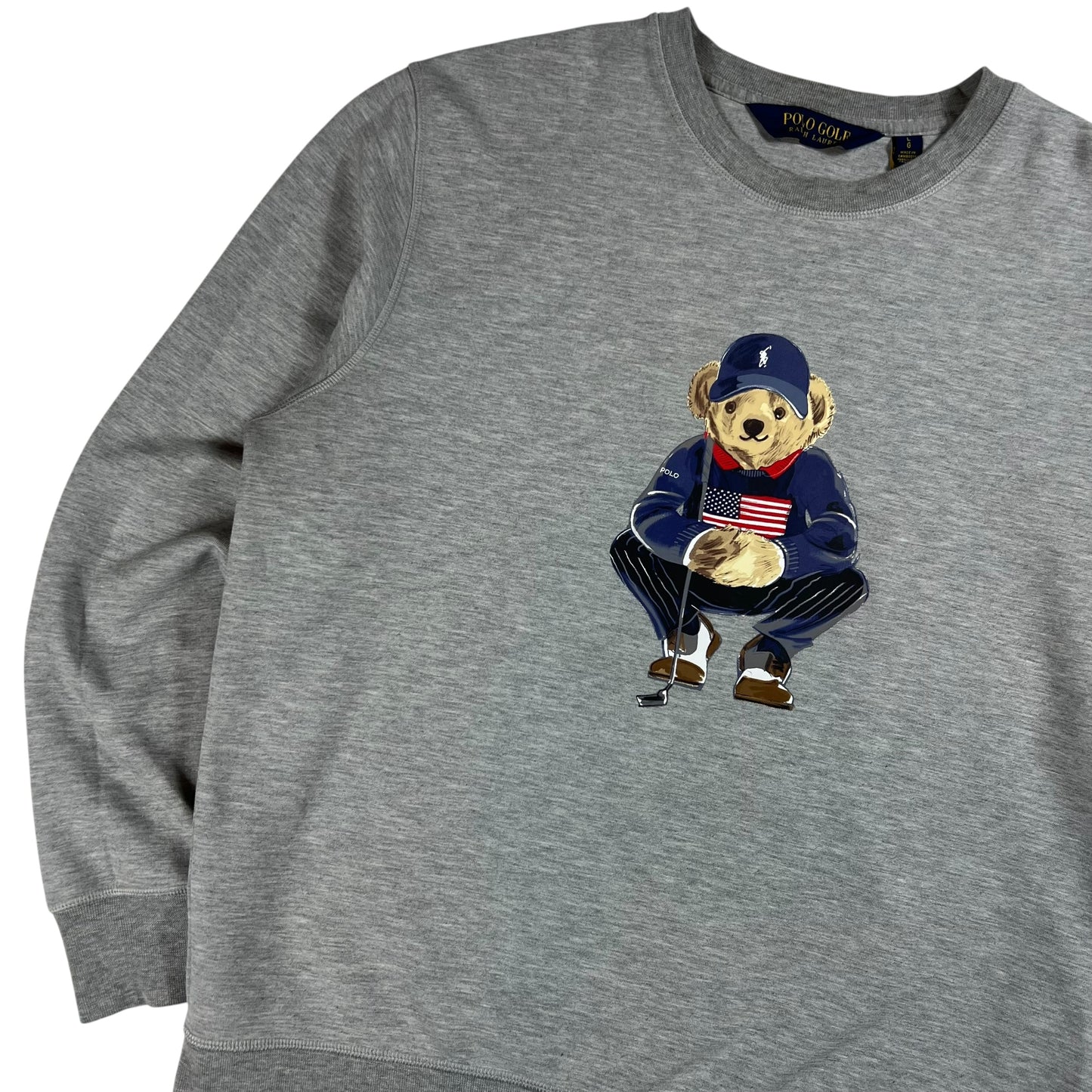 Y2K Polo Ralph Lauren Golf Polo Bear Crewneck (L)