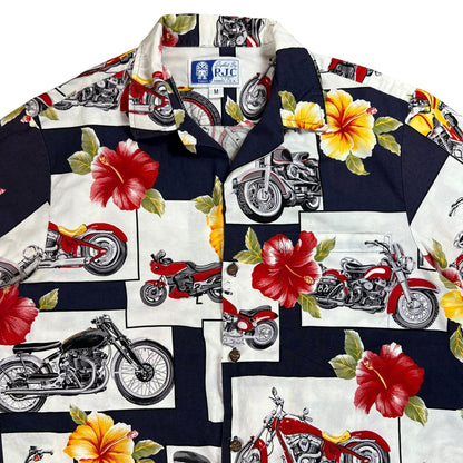 Vintage Y2K RJC Biker Motorcycle Hawaiian shirt (M)