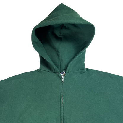 Vintage 90s Jerzees green full zip up hoodie (XL)