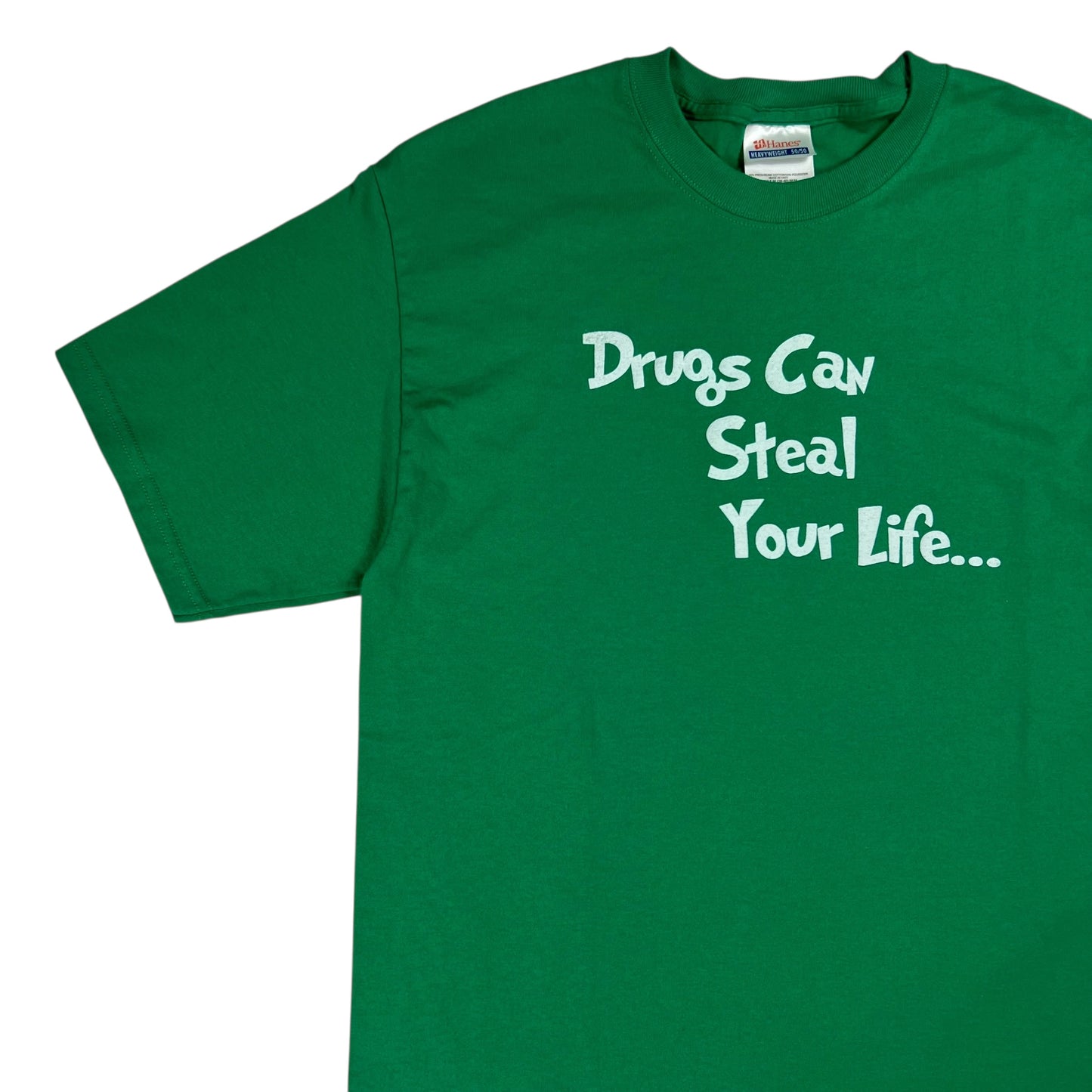 Vintage Y2K Drugs Can Steal Your Life… Like the Grinch Stole Christmas tee (S)