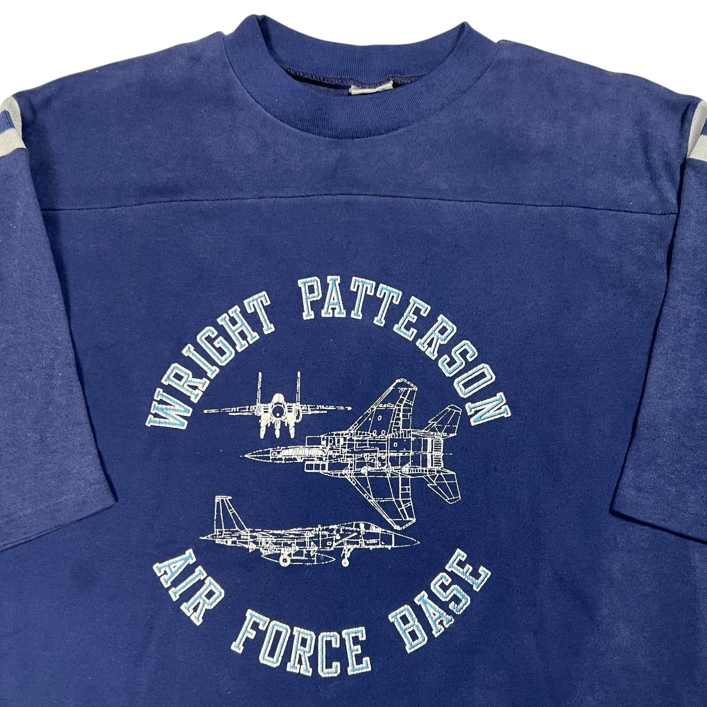 Vintage 80s Wright Patterson Air Force Base faded raglan tee (M)