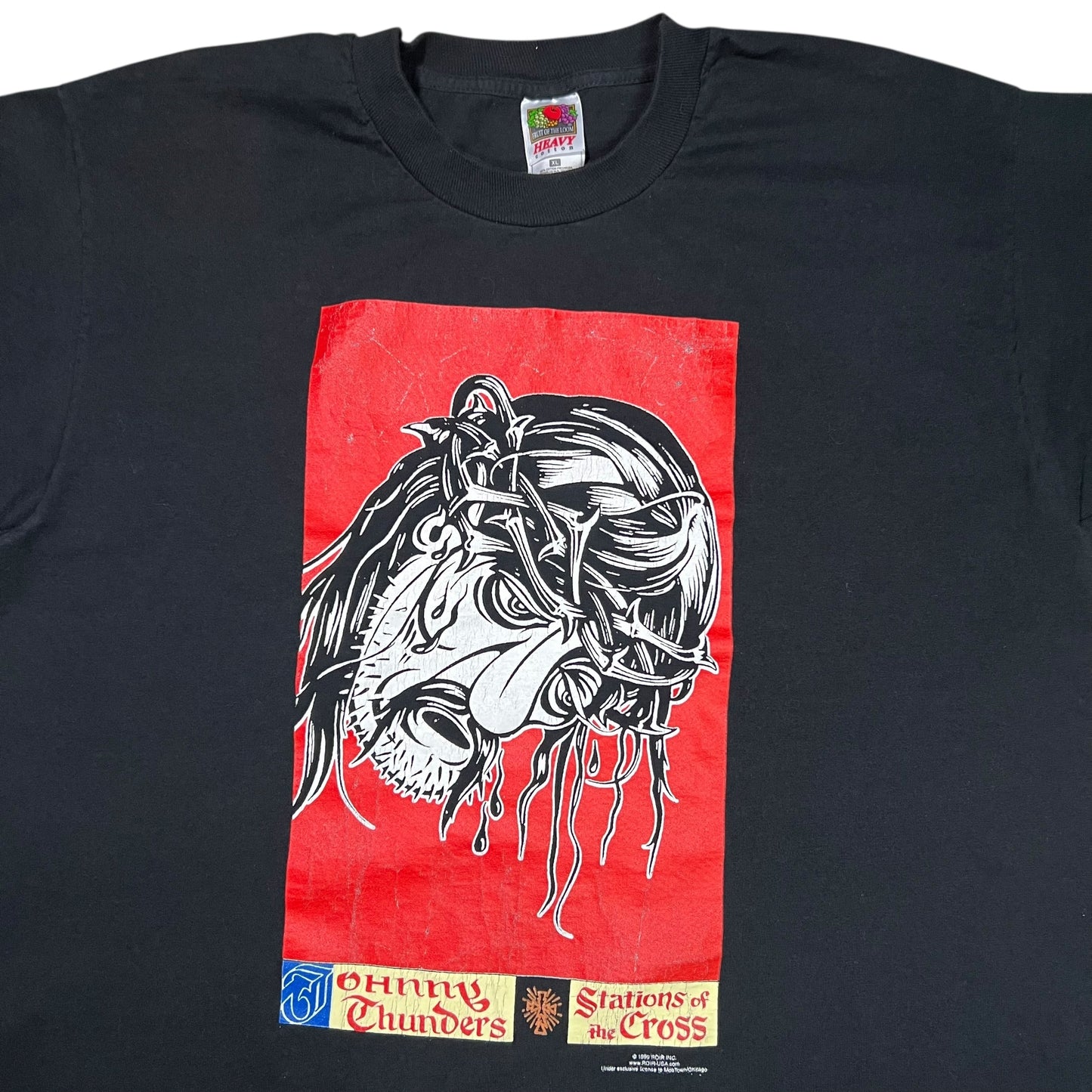 Vintage 1999 Johnny Thunders Stations of the Cross The New York Dolls band Jesus tee (XL)