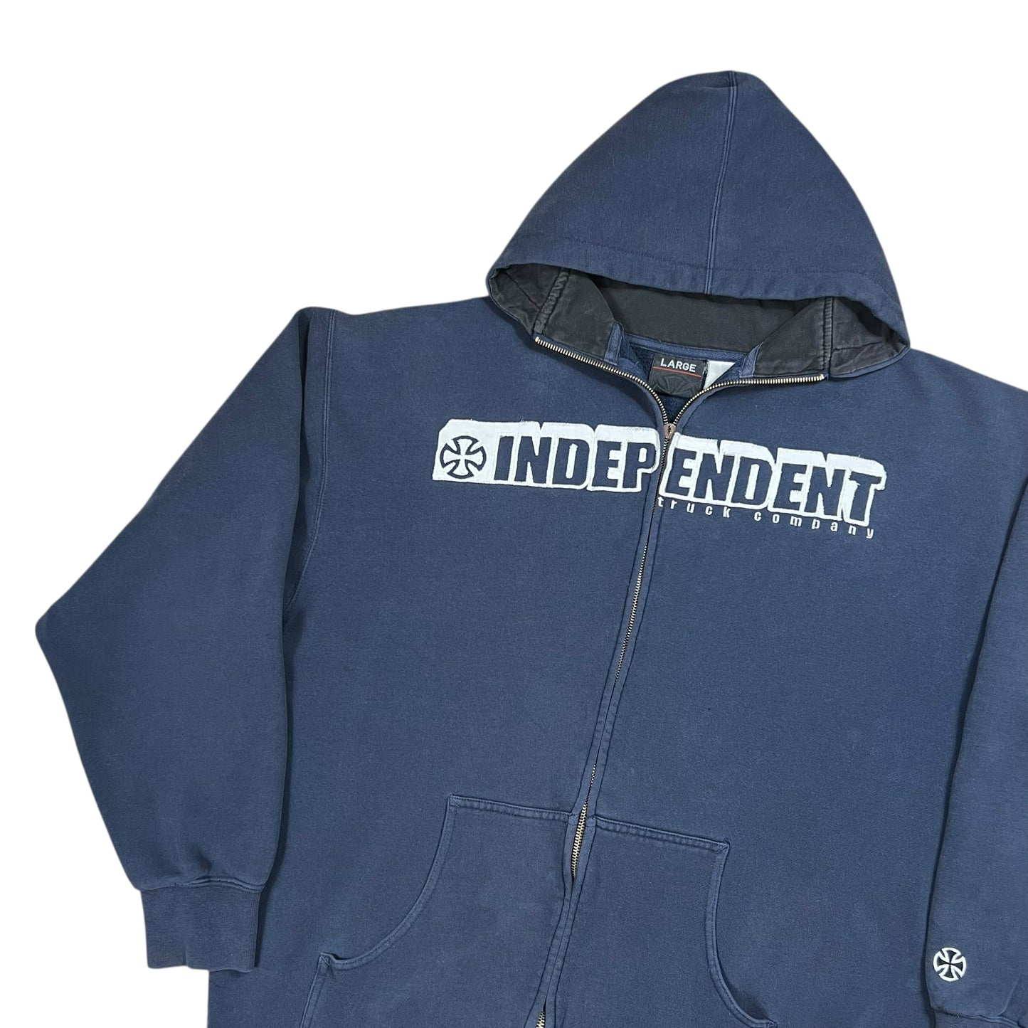 Vintage Y2K Independent Truck Company faded skate hoodie (L)