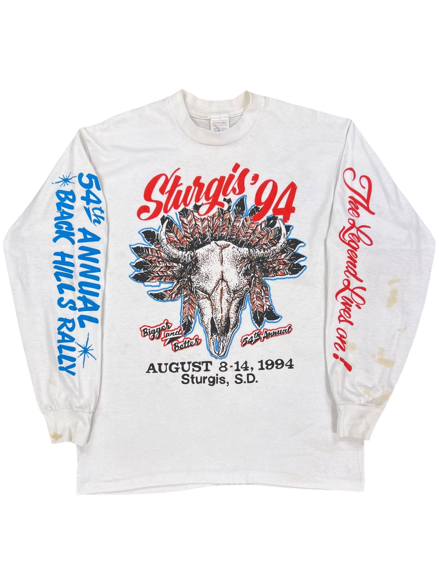 Vintage 1994 Sturgis Biker Rally long sleeve print shirt (L)