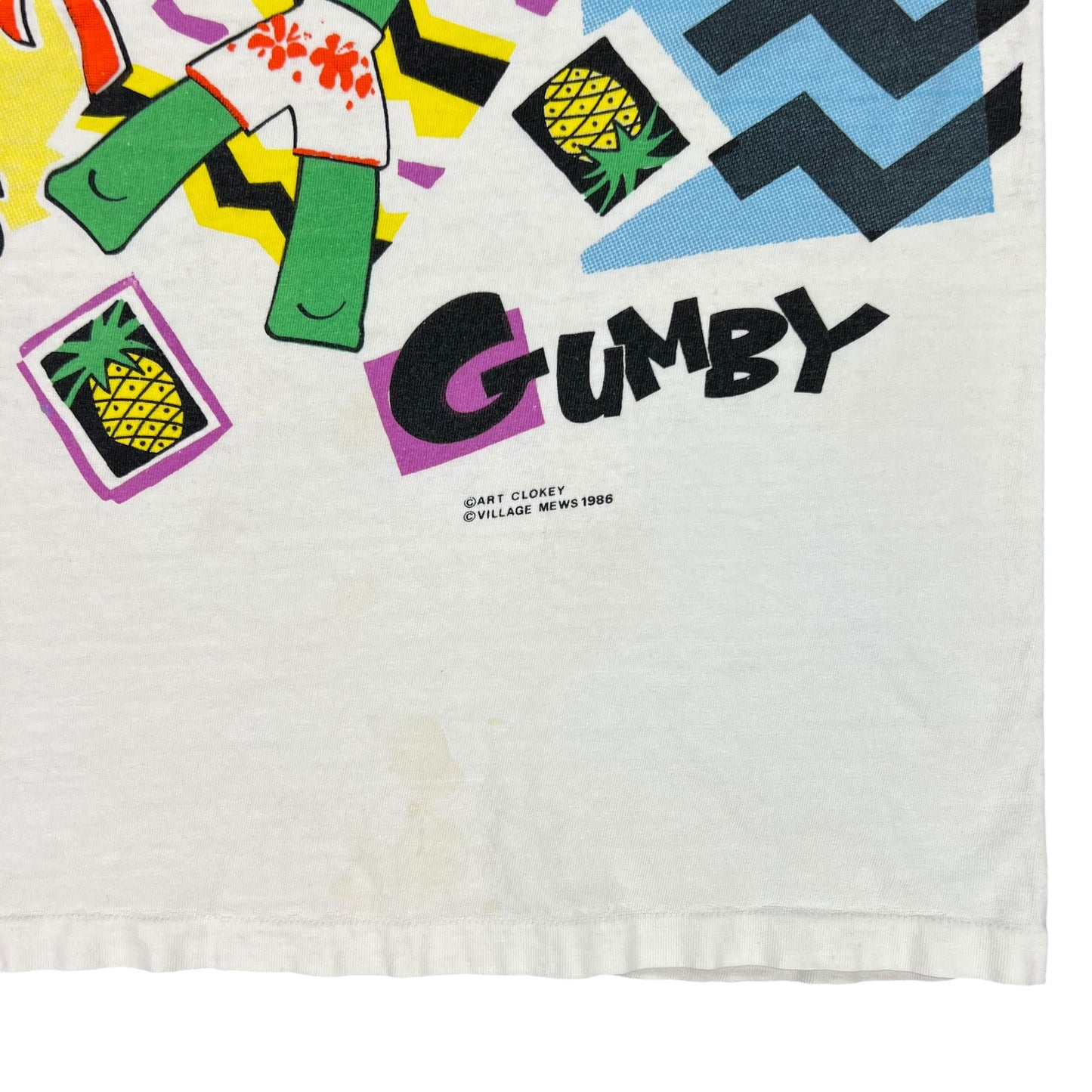 Vintage 1986 Island Gumby wrap around tee (L)