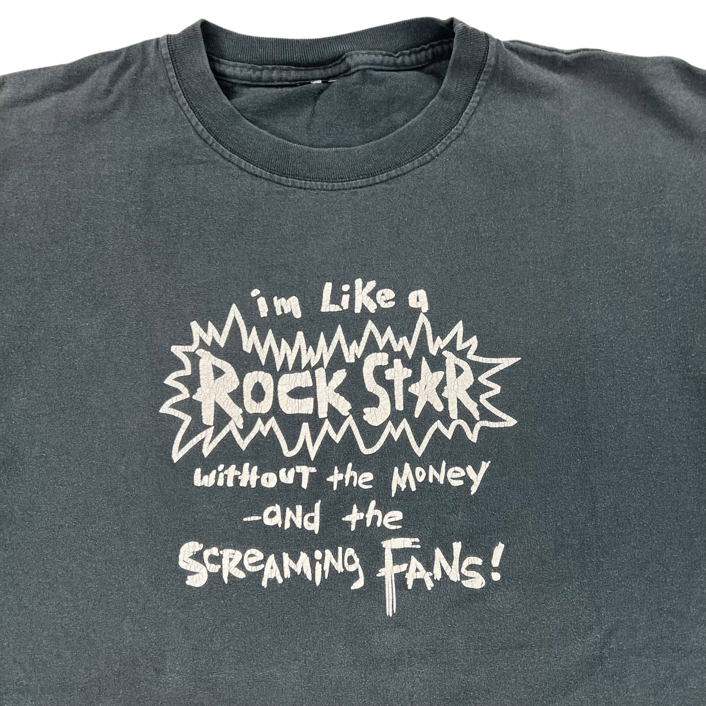 Vintage Y2K I’m like a rockstar without the money tee (L)