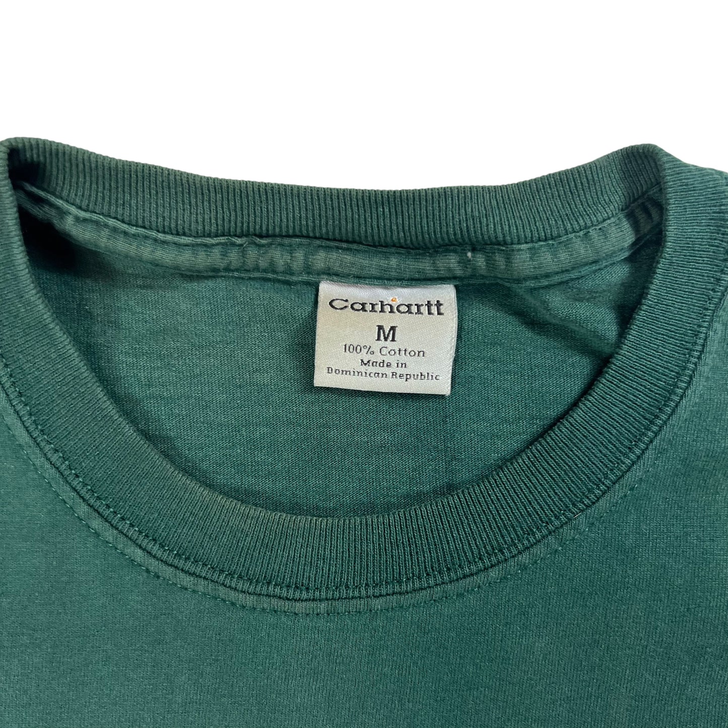 Vintage Y2K Carhartt forest green long sleeve pocket shirt (L)