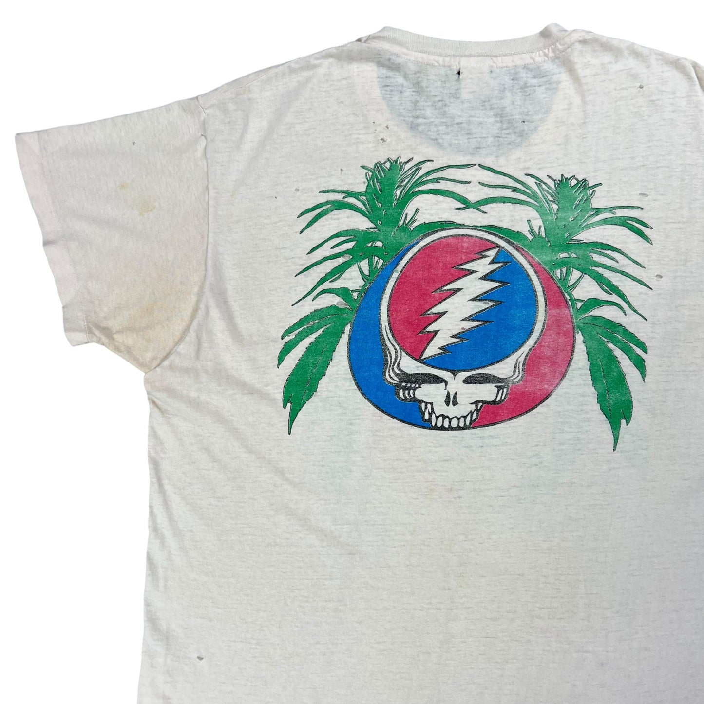 Vintage 80s Grateful Dead marijuana leaves band lot tee (L)