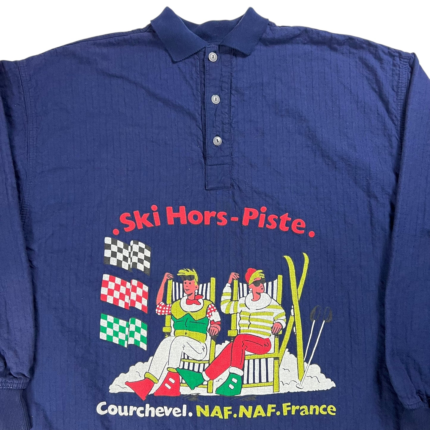 Vintage 90s Ski Hors-Piste French back country skiing crewneck (L)