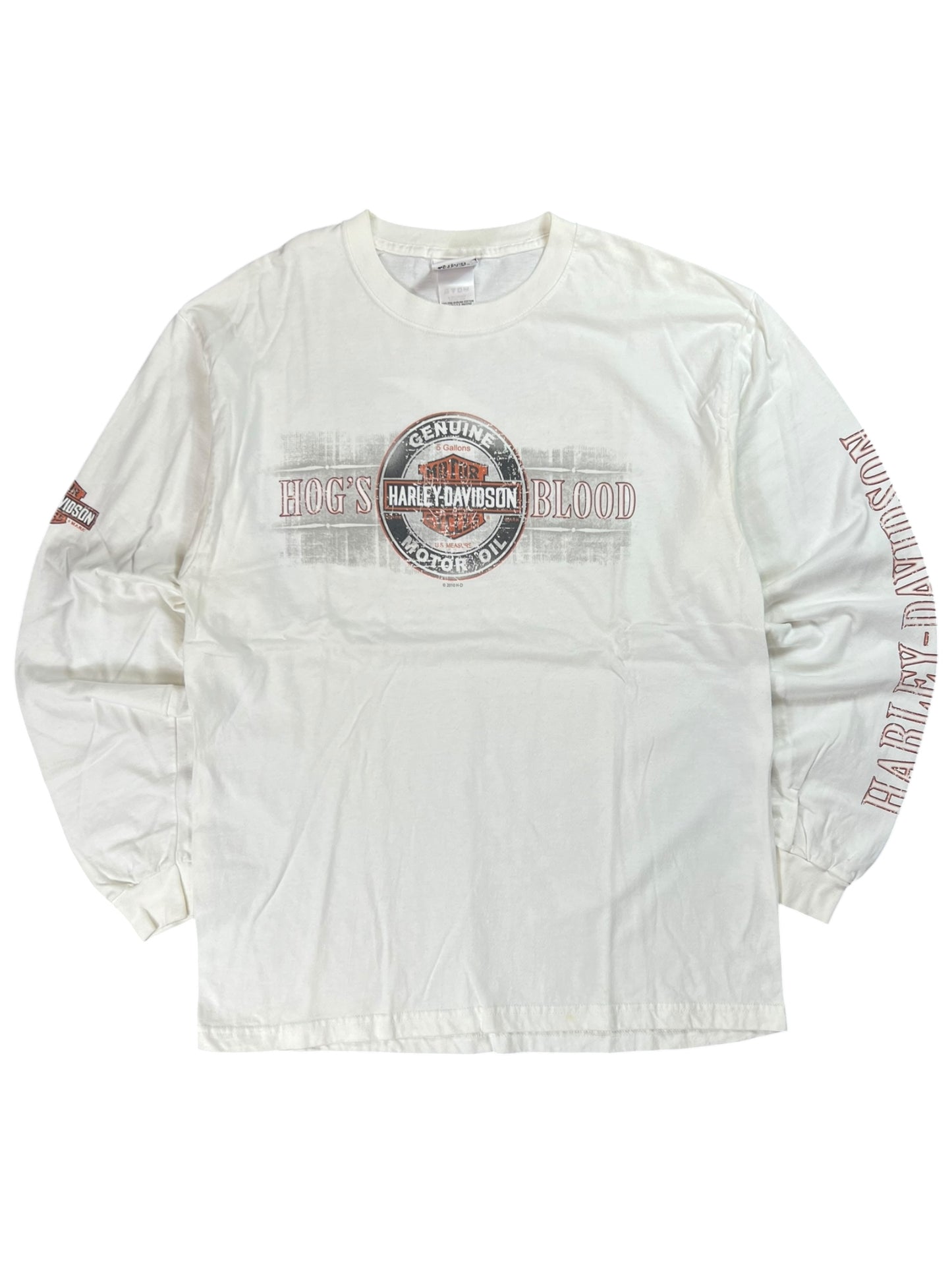 2010 Harley Davidson Motorcycles Hog’s Blood long sleeve print shirt (L)