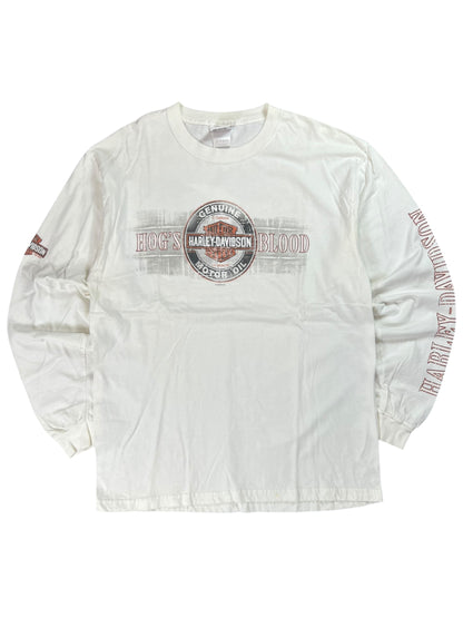 2010 Harley Davidson Motorcycles Hog’s Blood long sleeve print shirt (L)